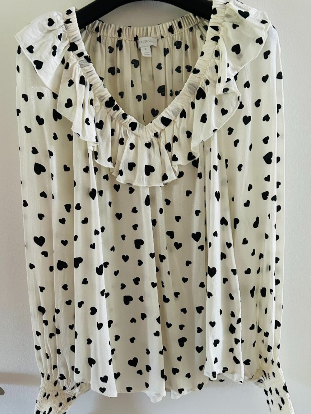 Charter Club Heart Blouse - Size M